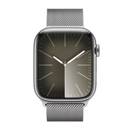 Apple Watch Series 9 GPS + Cellular Aço Inoxidável Prateado | Bracelete Loop Milanesa Prateado (45mm)|Apple|0195949025495