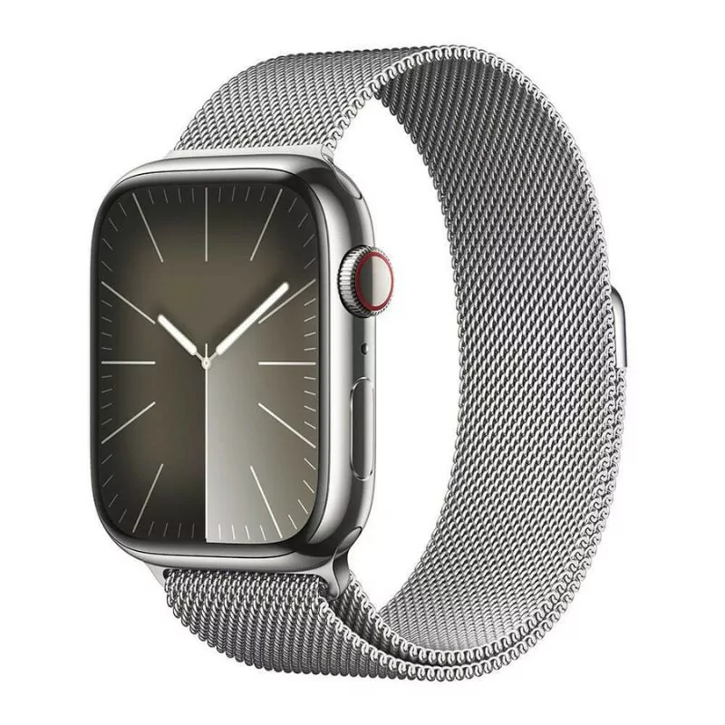 Apple Watch Series 9 GPS + Cellular Aço Inoxidável Prateado | Bracelete Loop Milanesa Prateado (45mm)|Apple|0195949025495 Apple Watch Series 9 GPS + Cellular Aço Inoxidável Prateado | Bracelete Loop Milanesa Prateado (45mm)|Apple|0195949025495