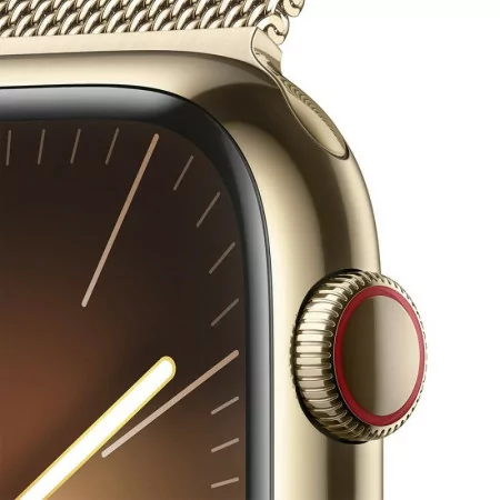 Apple Watch Series 9 GPS + Cellular Aço Inoxidável Dourado | Bracelete Loop Milanesa Dourado (45mm)|Apple|0195949025822