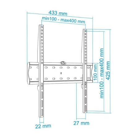 Soporte de pared fijo tooq lp4155f-b para