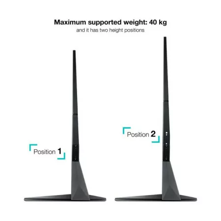 TooQ Table Stand - For Screens - 23" / 75" - Black - DB2375F-B