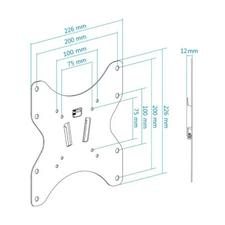 Soporte de pared fijo tooq lp1242f-b para tv de 23-42