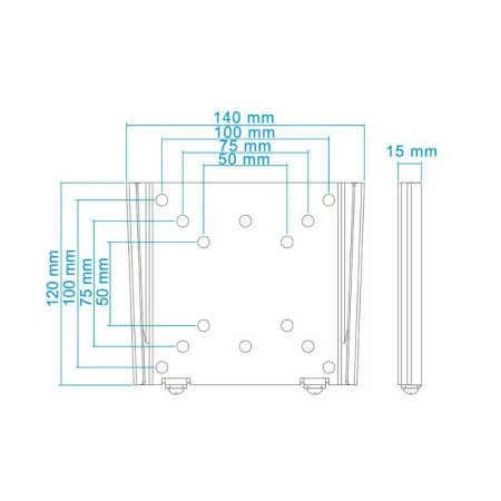TooQ Wall Mount - For Screens - 13" / 27" - Black - LP1023F-B