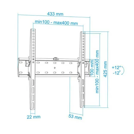 TooQ Wall Mount - For Screens - 32" / 55" - Black - LP4255T-B