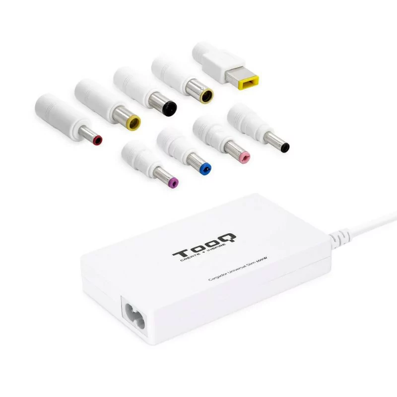 TooQ Universal Charger - 1x USB / 9 Connectors - 100W - White - TQLC-102BS02AT