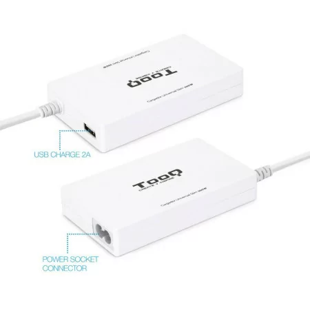 Carregador Universal TooQ - 1x USB / 9 Conectores - 100W - Branco - TQLC-102BS02AT|TooQ|8433281008762