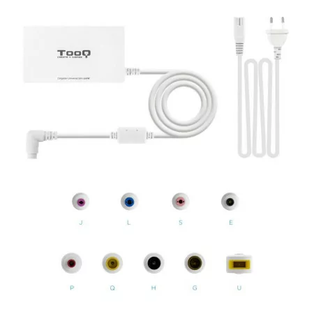 TooQ Universal Charger - 1x USB / 9 Connectors - 100W - White - TQLC-102BS02AT