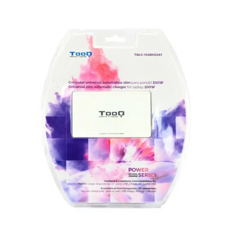 TooQ Universal Charger - 1x USB / 9 Connectors - 100W - White - TQLC-102BS02AT