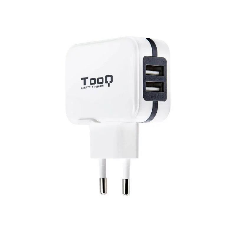 Carregador USB TooQ - Branco - TQWC-1S02WT|TooQ|8433281007291 Carregador USB TooQ - Branco - TQWC-1S02WT|TooQ|8433281007291