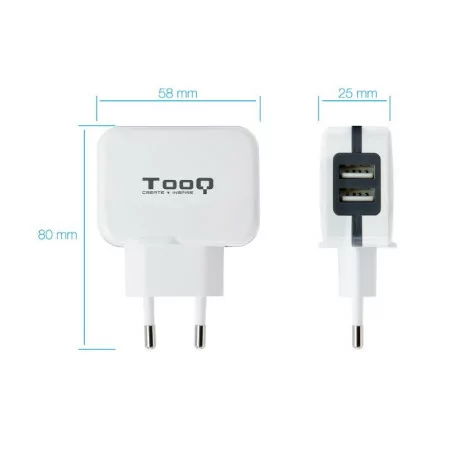 Carregador USB TooQ - Branco - TQWC-1S02WT|TooQ|8433281007291