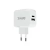 TooQ Dual Charger - USB-C - 27W - White - TQWC-2SC02WT