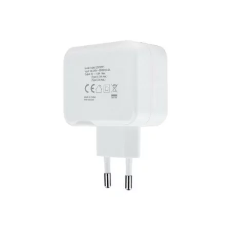 Carregador Duplo TooQ - USB-C - 27W - Branco - TQWC-2SC02WT|TooQ|8433281008359