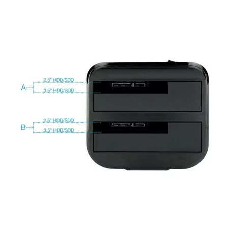 Docking station para discos duros tooq tqds-802b