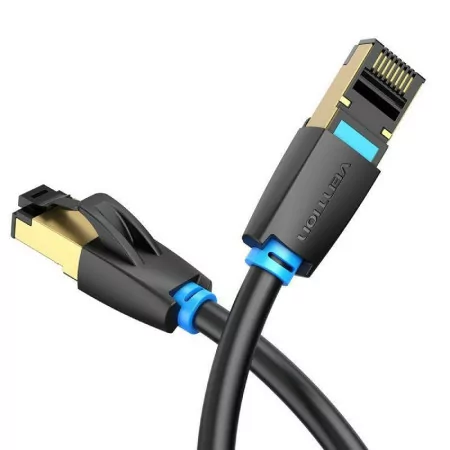 RJ45 SFTP Vention Network Cable - Cat8 - 50cm - Black - IKABD