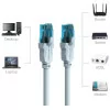 RJ45 UTP Vention Network Cable - Cat5e - 1M - White and Blue - VAP-A10-S100