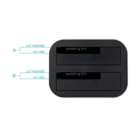 TooQ SATA Docking Station - 2.5/3.5" - USB 3.0/3.1 - TQDS-805G