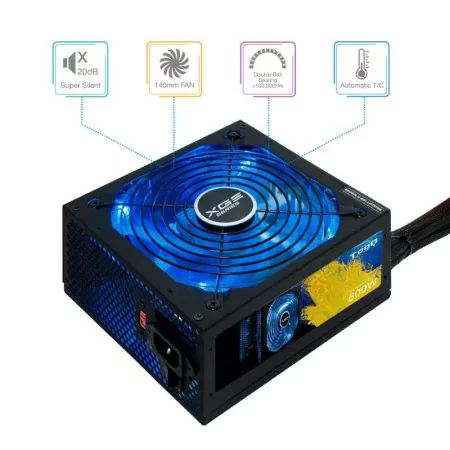 TooQ Xtreme Gaming Power Supply - Energy II - 600W - W/ LED - TQXGEII-600SAP