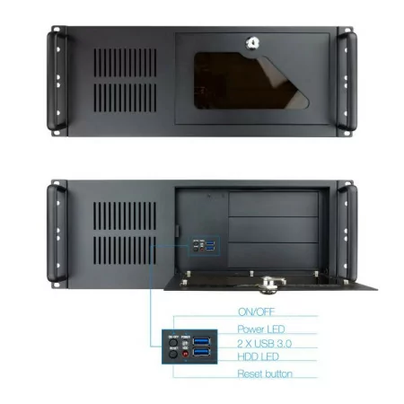 TooQ Rack - 19" - Without Power Supply - RACK-406N-USB3