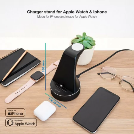 TooQ Dock - Wireless Charging - Black - TQCD02L