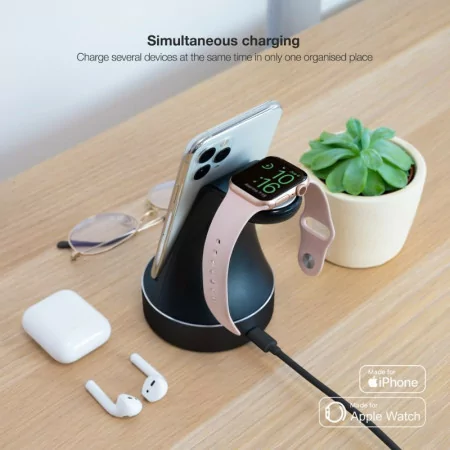 TooQ Dock - Wireless Charging - Black - TQCD02L