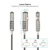 TooQ Security Cable - For Laptop - 1.5M - Dark Gray - TQCLKC0035-G