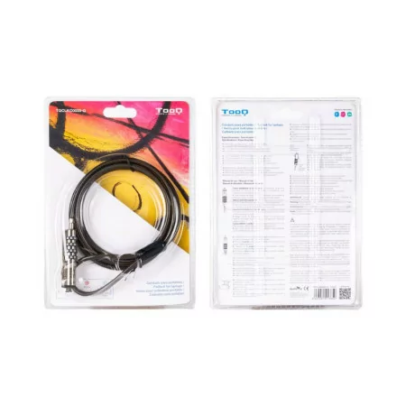 TooQ Security Cable - For Laptop - 1.5M - Dark Gray - TQCLKC0035-G