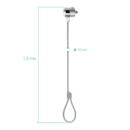 TooQ Security Cable - With Key - For Laptop Computer - 1.5M - TQCLKC0045-G