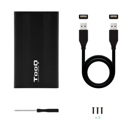 Caixa Externa TooQ - P/ Discos Rígidos - 2.5" - UBS 2.0 - Preto - TQE-2510B|TooQ|8433281000094