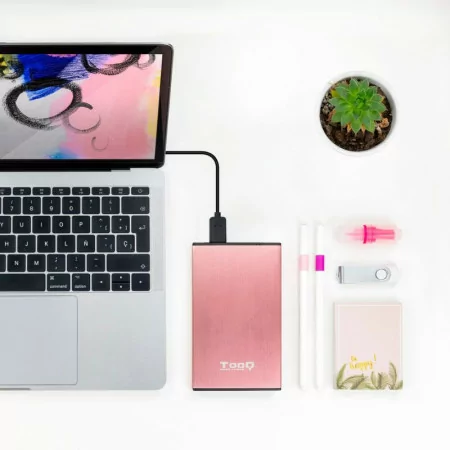 TooQ External Box - For Hard Drives - 2.5" - UBS 2.0 - Pink - TQE-2527P