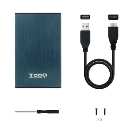 Caixa Externa TooQ - P/ Discos Rígidos - 2.5" - UBS 2.0 - Azul - TQE-2527PB|TooQ|8433281010222