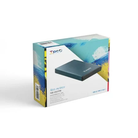 Caixa Externa TooQ - P/ Discos Rígidos - 2.5" - UBS 2.0 - Azul - TQE-2527PB|TooQ|8433281010222