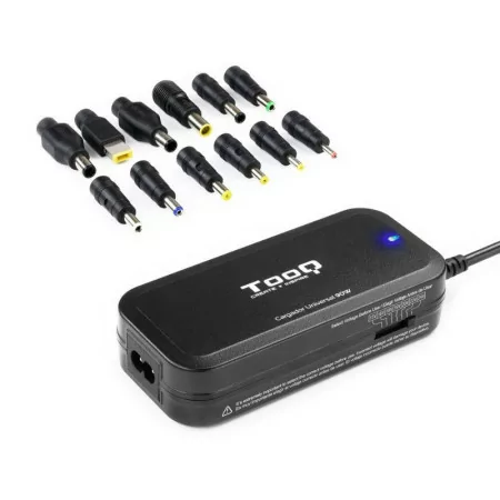 TooQ Charger - For Laptop - Universal - 90W - USB 2.0 - TQLC-90BS02M