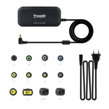 TooQ Charger - For Laptop - Universal - 90W - USB 2.0 - TQLC-90BS02M