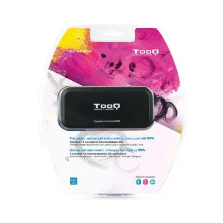TooQ Charger - For Laptop - 90W + 2x USB2.0 - Black - TQLC-90BS02AT