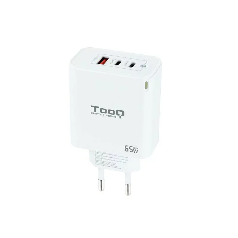 Carregador TooQ - USB-C/PD - 65W - Branco - TQWC-GANQC2PD65WT|TooQ|8433281012585 Carregador TooQ - USB-C/PD - 65W - Branco - TQWC-GANQC2PD65WT|TooQ|8433281012585
