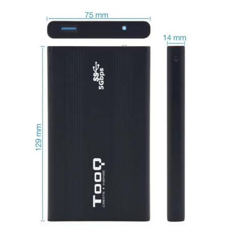 TooQ External Box - 2.5" SATA - USB3.0 - TQE-2526B