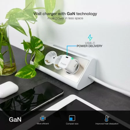 TooQ Wall Charger - GaN - 30W - White - TQWC-GANPD30WT