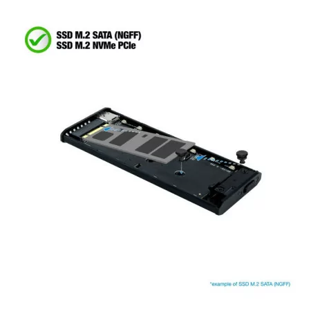 Caixa Externa TooQ - SSD - RGB - Preto - TQE-2222B|TooQ|8433281011373