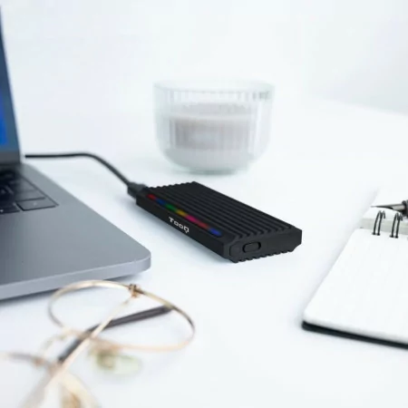 Caixa Externa TooQ - SSD - RGB - Preto - TQE-2222B|TooQ|8433281011373