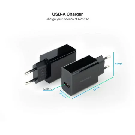 TooQ USB Charger - 5V - Black - 10.10.2004