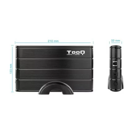 TooQ External Box - For Hard Drives - 3.5" - SATA - Black - TQE-3530B