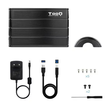 TooQ External Box - For Hard Drives - 3.5" - SATA - Black - TQE-3530B