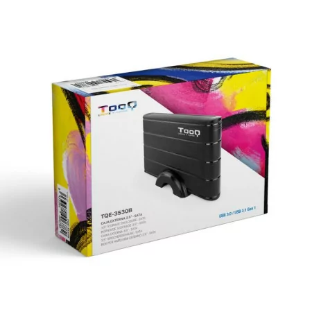 TooQ External Box - For Hard Drives - 3.5" - SATA - Black - TQE-3530B