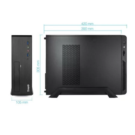 TooQ Slim Case - M-ATX - 500W - Black - TQC-3006DU3C