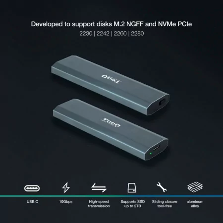 TooQ External Box - Gray - TQE-2223G