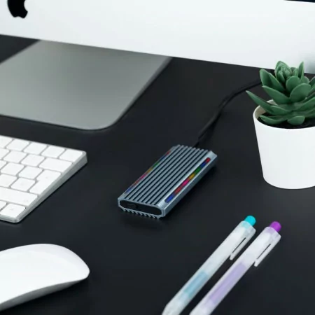 TooQ External Enclosure - SSD - RGB / Gray - TQE-2221G