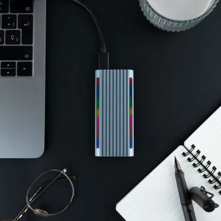 TooQ External Enclosure - SSD - RGB / Gray - TQE-2221G