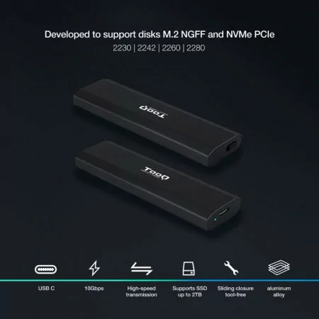 Caixa Externa TooQ - SSD - Preto - TQE-2223B|TooQ|8433281011427