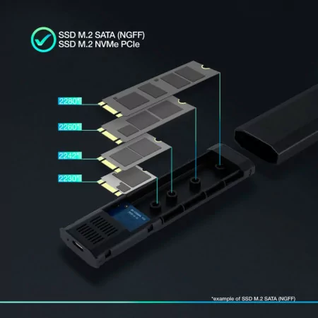 Caixa Externa TooQ - SSD - Preto - TQE-2223B|TooQ|8433281011427