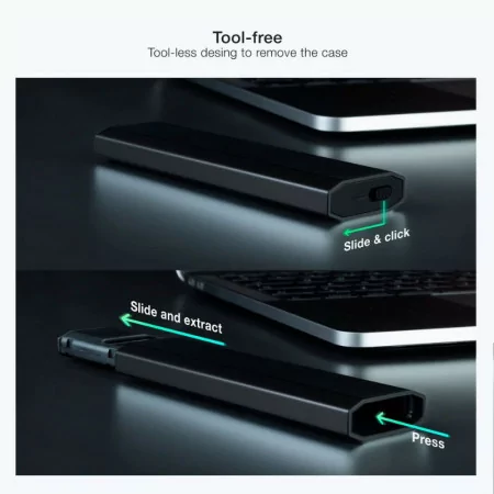 Caixa Externa TooQ - SSD - Preto - TQE-2223B|TooQ|8433281011427